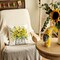Summer Pillow Cover 18x18 Inch Eucalyptus Flowers Decor Vase Bee Farmhouse Seasonal Pillow Case Decorations for Home Sofa Couch AA509-18